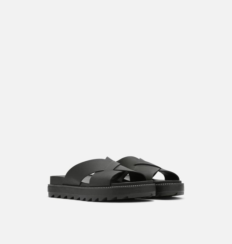 Sorel Roaming™ Criss Cross - Womens Slides Black - 697438MEL